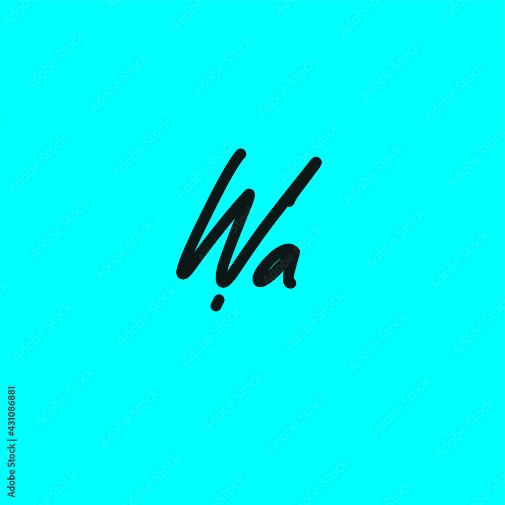 WA w a Initial handwriting creative fashion elegant design logo Sign Symbol template vector icon WA w a Initial handwriting creative fashion elegant design logo Sign Symbol template vector icon