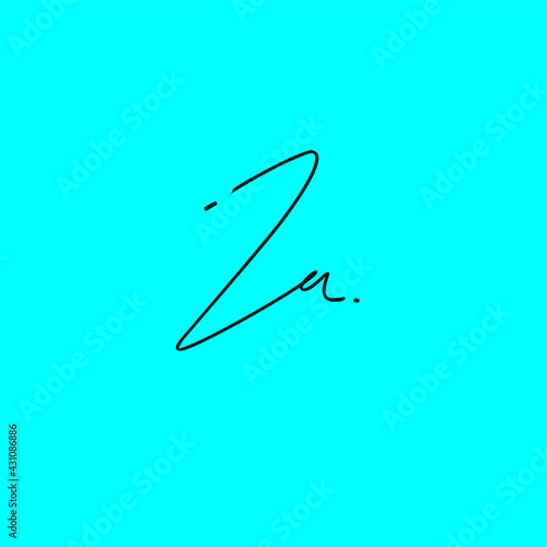 ZA z a Initial handwriting creative fashion elegant design logo Sign Symbol template vector icon