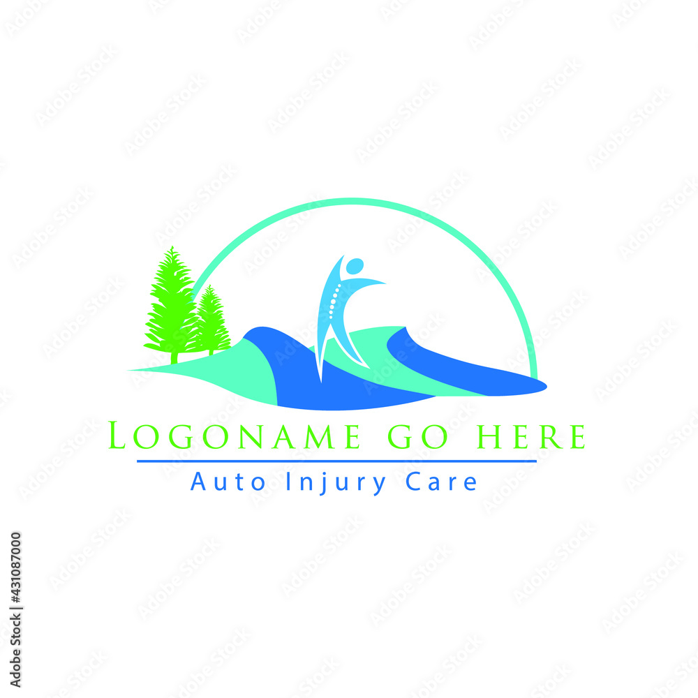 Fototapeta premium Illustration Vector graphic of Chiropractic rehabilitation logo