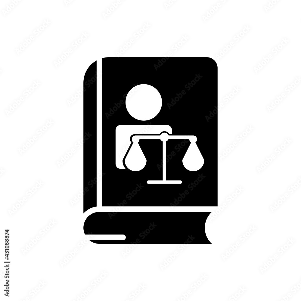 Book and people icon with law. Editable stroke. Design template vector Book and people icon with law. Editable stroke. Design template vector