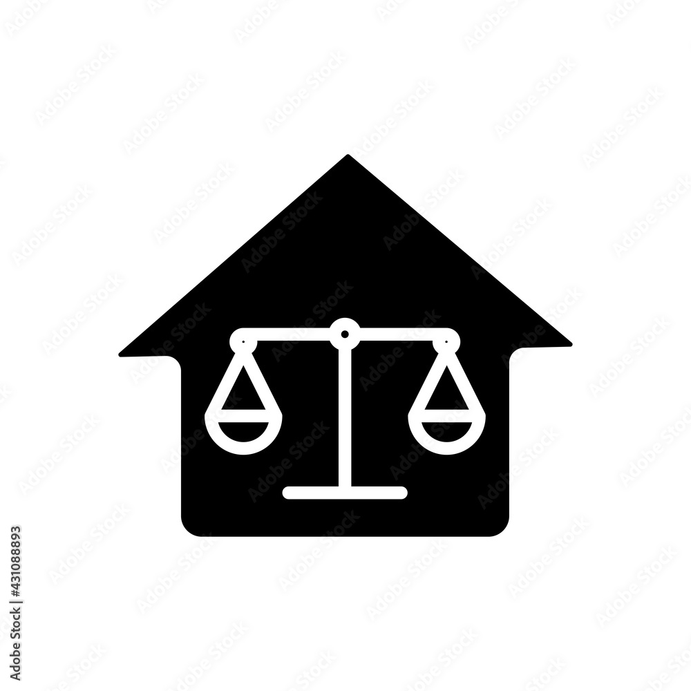 Home and law icon. law abiding icon. Editable stroke. Design template vector Home and law icon. law abiding icon. Editable stroke. Design template vector