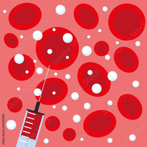 diabetes syringe blood