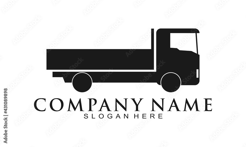 Material truck vector logo