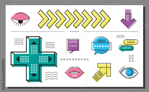 memphis retro set