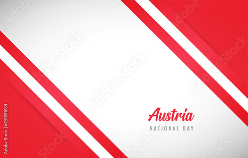 Happy Independence day of Austria with Creative Austria national country flag greeting background
