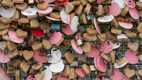 Love Lock at the open-air observation deck of the Penang Hill Food Centre Penang, Malaysia 