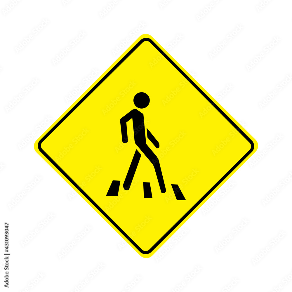Pedestrian crossing traffic signs vector graphics Pedestrian crossing traffic signs vector graphics
