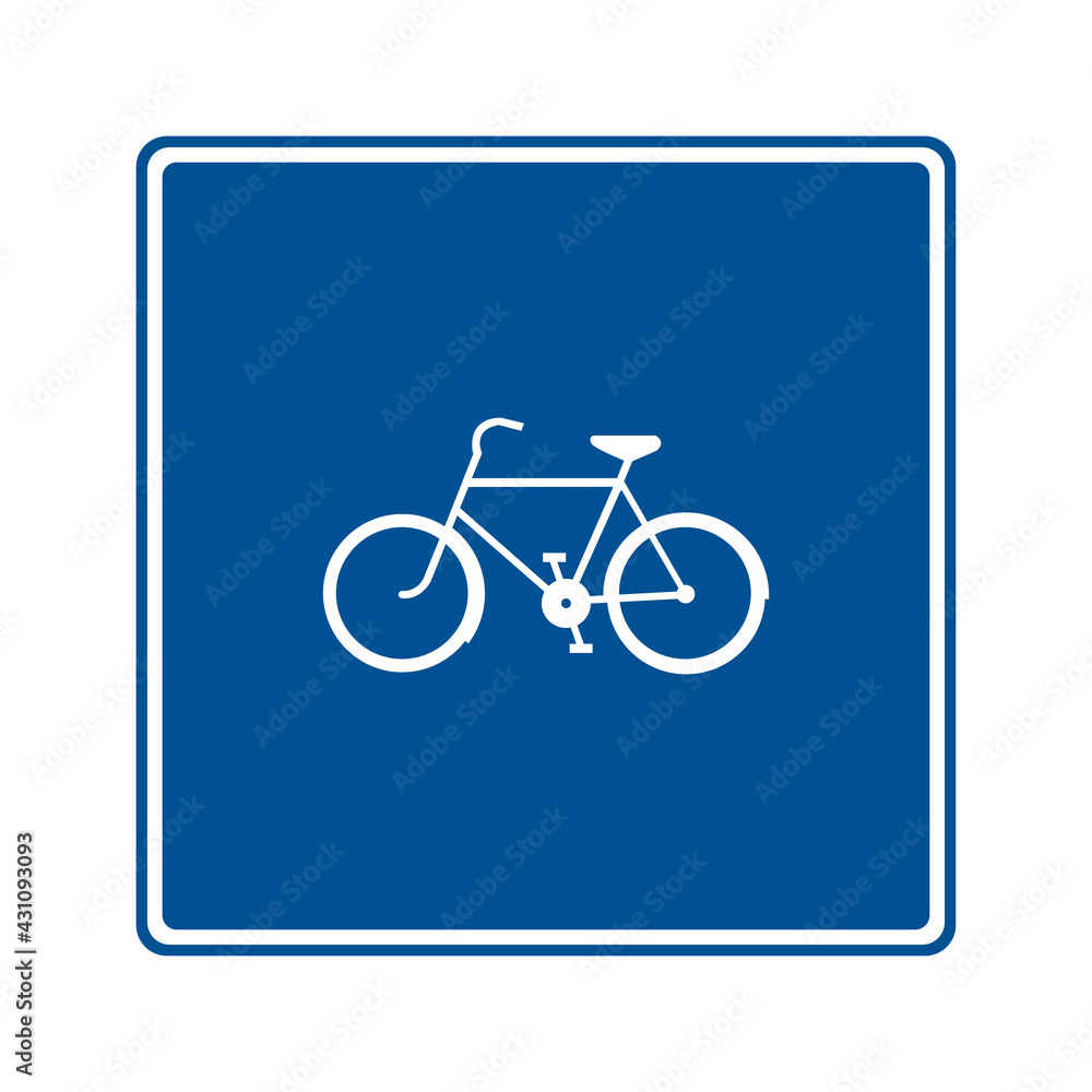Bike lane traffic sign vector graphic Bike lane traffic sign vector graphic