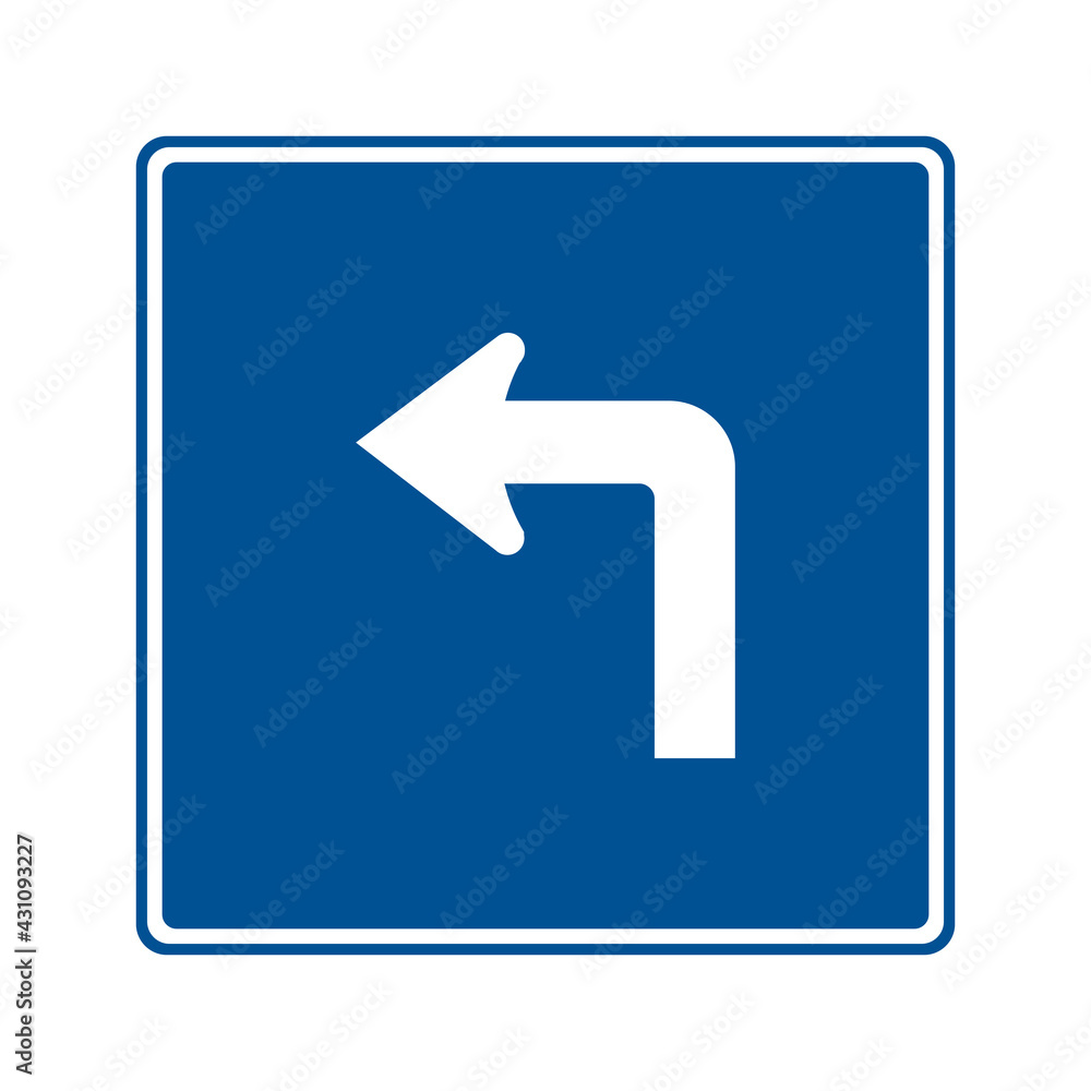 Turn left traffic signs vector graphics Turn left traffic signs vector graphics