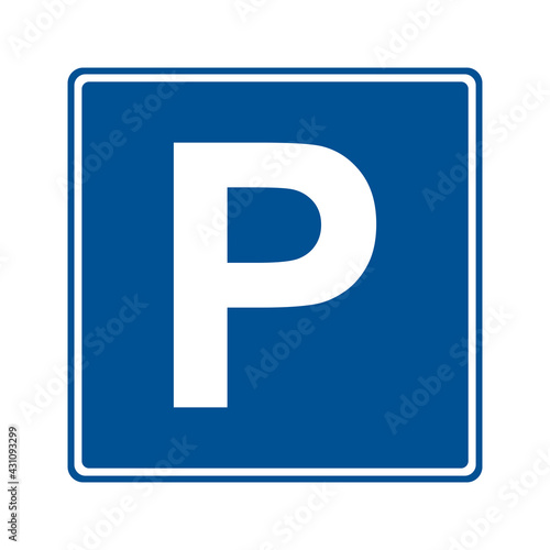 Parking traffic signs vector graphics