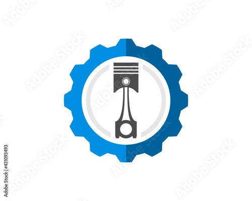 Mechanical gear with piston inside