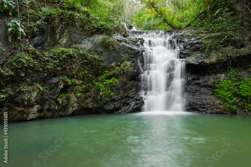 Ton Rak Sai Waterfall is in Namtok Sam Lan National Park  Saraburi Thailand
