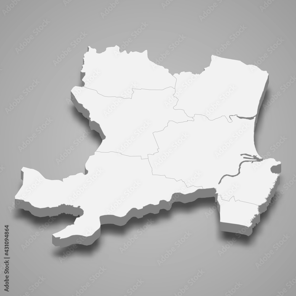 3d isometric map of Aberdeen is a region of Scotland, 3d isometric map of Aberdeen is a region of Scotland,