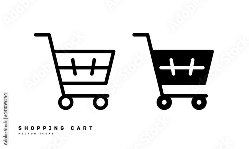 shopping cart vector illustration icon
