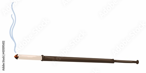 Smoking pipe with tobacco, vintage cigarettes