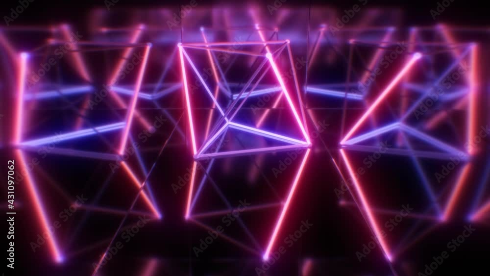 Flickering Neon Flashing Lights Abstract Sci-Fi 3D Shape Reflections - 4K Seamless VJ Loop Motion Background Animation Flickering Neon Flashing Lights Abstract Sci-Fi 3D Shape Reflections - 4K Seamless VJ Loop Motion Background Animation