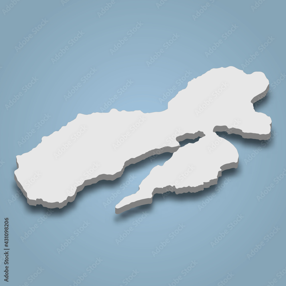 3d isometric map of Ambon is an island in Indonesia 3d isometric map of Ambon is an island in Indonesia