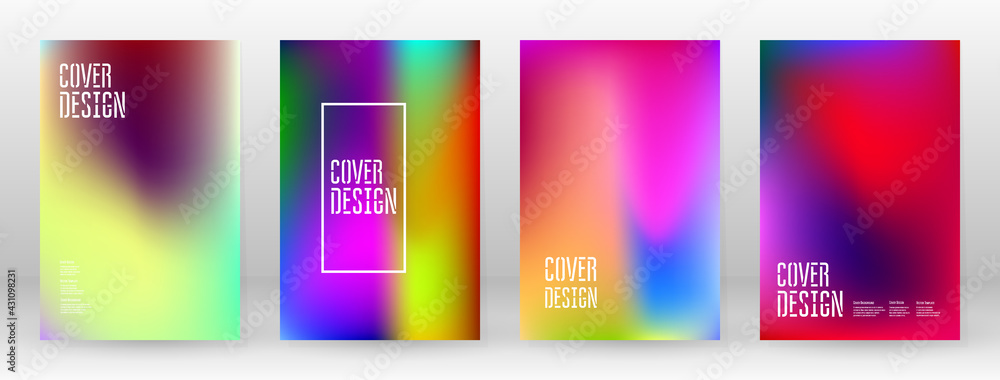 Fototapeta premium Pastel Soft. Rainbow Gradient Set Color Background