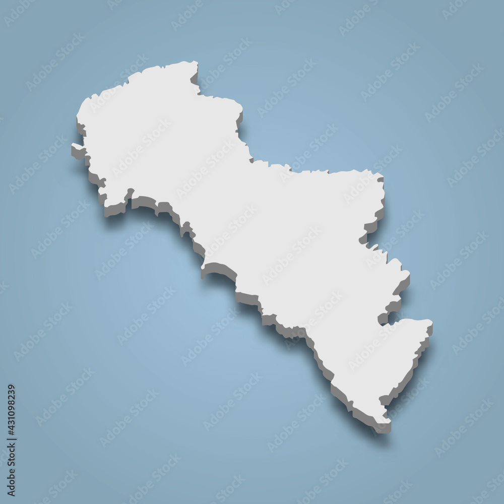 3d isometric map of Andros is an island in Greece 3d isometric map of Andros is an island in Greece