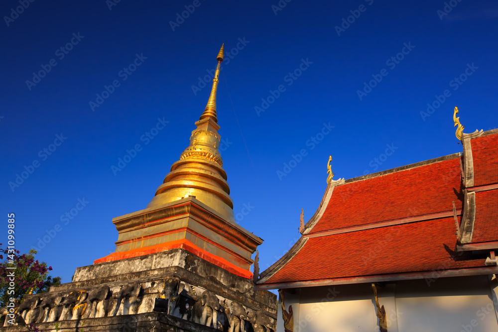 Wat Pra that Chang kum Worawiharn or Pra that Changkum Temple in Nan Province,Thailand 