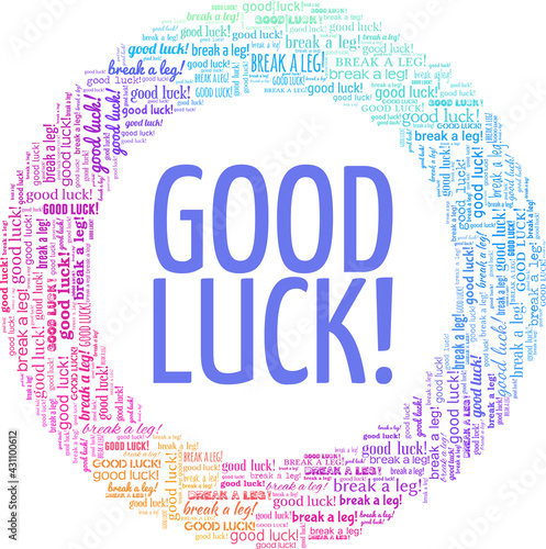 Good luck! vector illustration word cloud isolated on a white background.