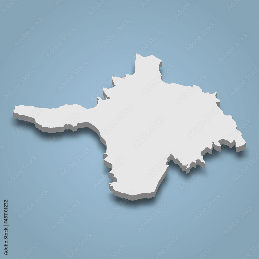 Fototapeta premium 3d isometric map of Hiiumaa is an island in Estonia