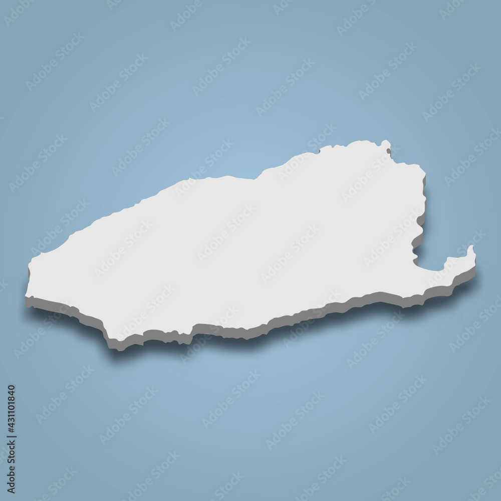 3d isometric map of Imbros is an island in Turkey 3d isometric map of Imbros is an island in Turkey