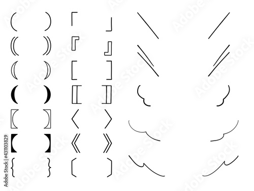 手描きの括弧･見出しの装飾 セット