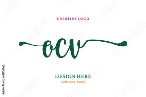 OCV lettering logo is simple, easy to understand and authoritative photo