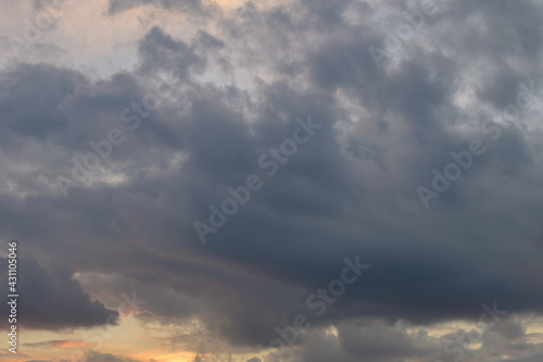 Fototapeta Naklejka Na Ścianę i Meble -  Abstract background of cloudy sunset sky golden hour.