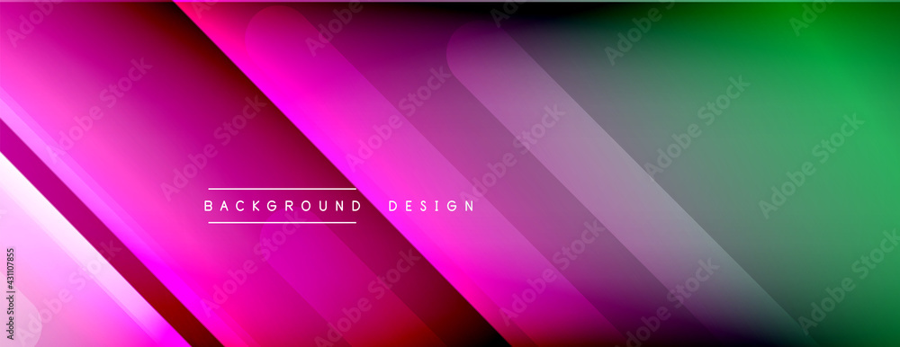 Dynamic lines abstract background. 3D shadow effects and fluid gradients. Modern overlapping forms