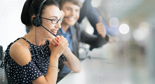 Professional Team Business Operator in Office. Service Business Corporate, Call Center Asian. Help Center, Appealed to Consumers, Support Identify Action Recovery Disaster. Online Digital marketing.