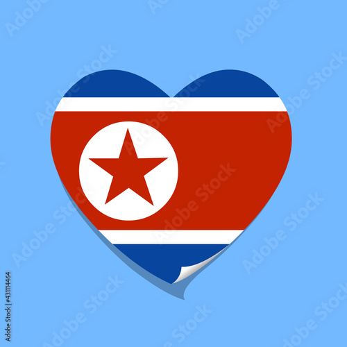 Free Download I love North Korea flag heart - GFXLoad