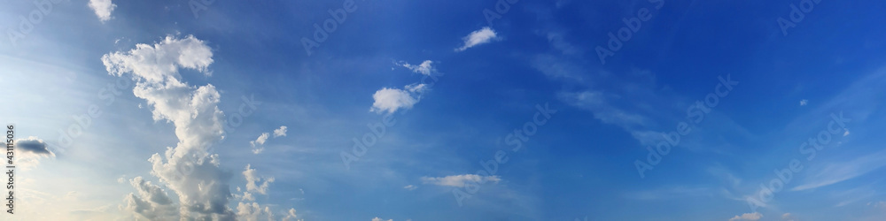 Panorama sky with beautiful cloud on a sunny day. Panoramic high resolution image. Panorama sky with beautiful cloud on a sunny day. Panoramic high resolution image.