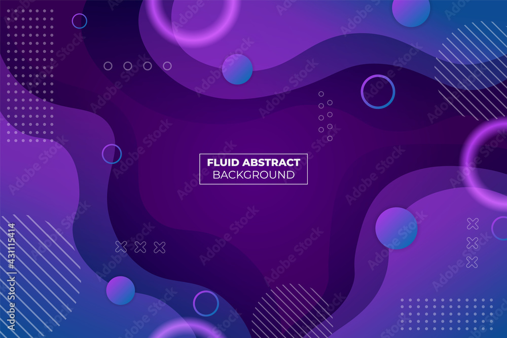 Simple Abstract Dynamic Overlapped Fluid Soft Gradient Purple Background With Circles