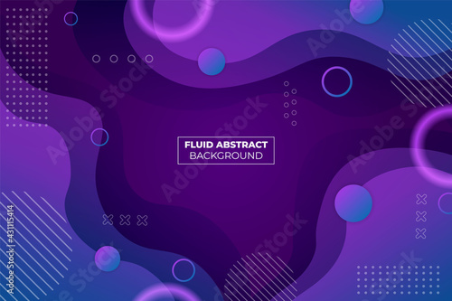 Simple Abstract Dynamic Overlapped Fluid Soft Gradient Purple Background With Circles