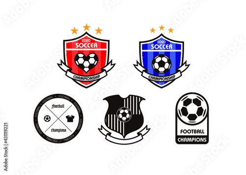 Soccer team logos - vector