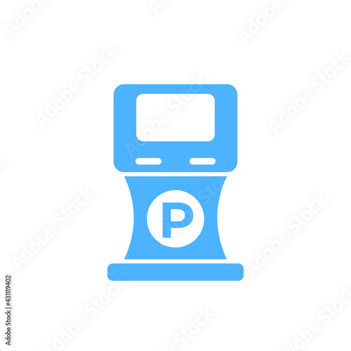 parking machine icon on white