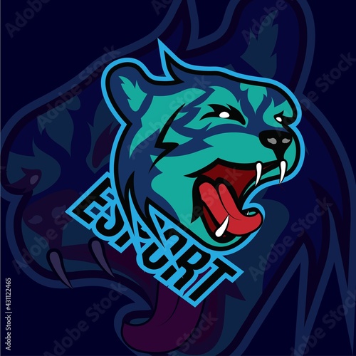 cheetah mascot esport logo design