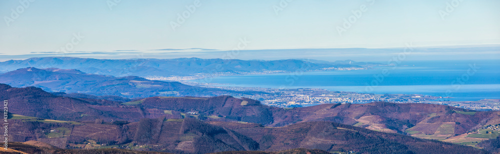 panoramic view of Galicia from the top of Penouta Asturias