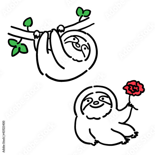 Sloths vector illustrations