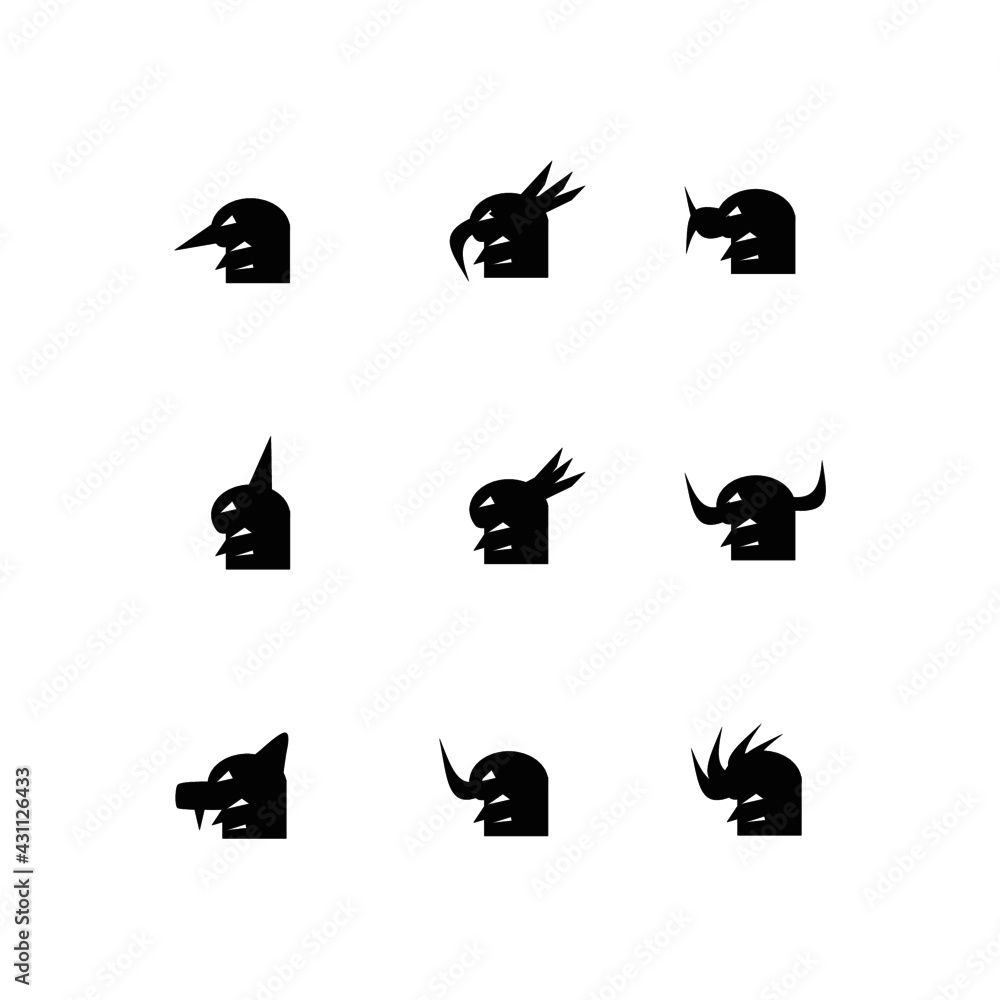 head icon custom on white background head icon custom on white background