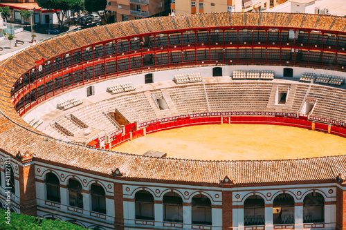 Malaga, Spain. Plaza de Toros de Ronda - bullring. La Malagueta is the bullring. Close Up photo