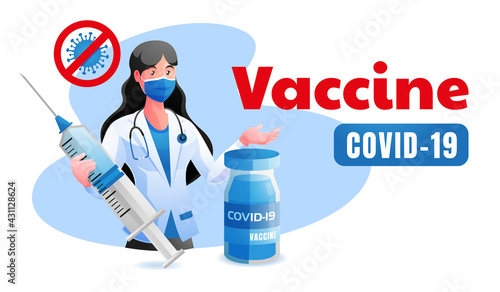the doctor gave the Covid-19 vaccine