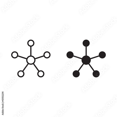 Social network single icon. Global technology or social network.