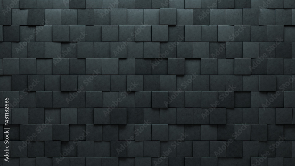 Square, Concrete Wall background with tiles. 3D, tile Wallpaper with Polished, Futuristic blocks. 3D Render Square, Concrete Wall background with tiles. 3D, tile Wallpaper with Polished, Futuristic blocks. 3D Render