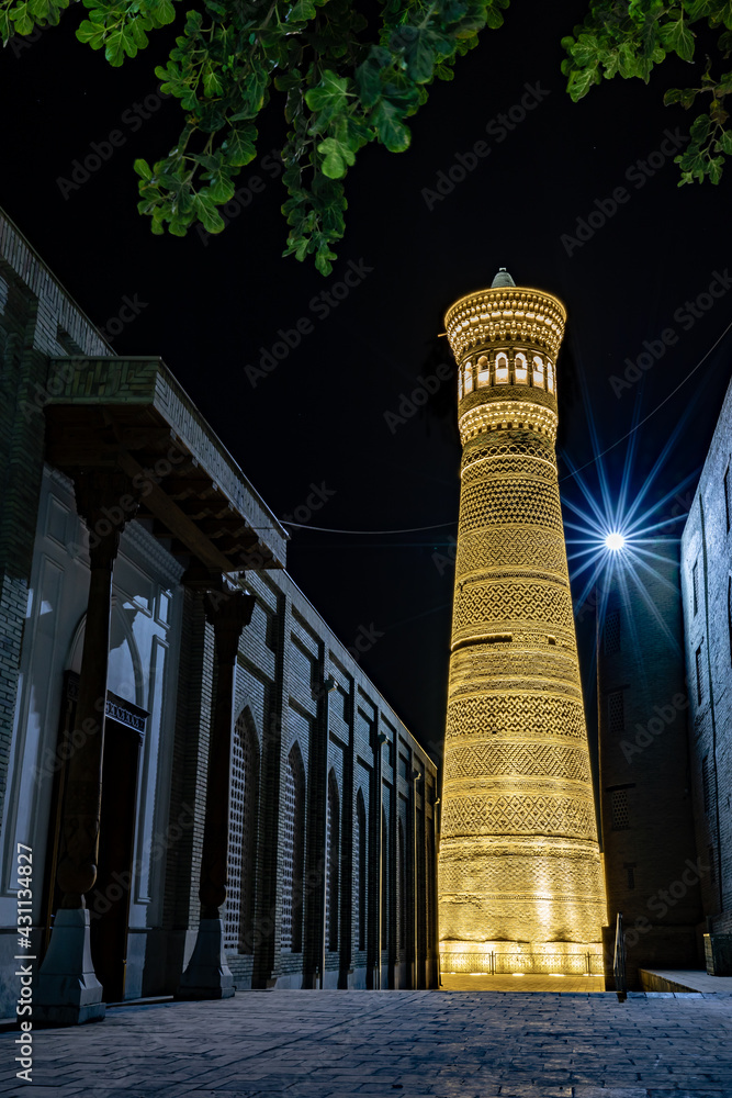 Fototapeta premium The Kalan minaret in Bukhara, Uzbekistan
