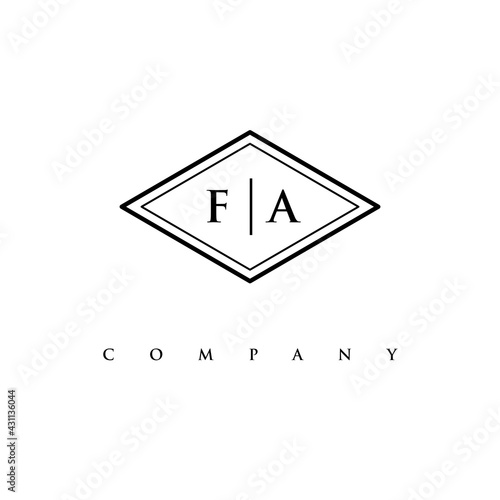 initial FA logo design vector