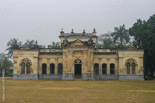 Landscape view of landmark historical rajbari or royal palace in Natore, Rajshahi, Bangladesh photo