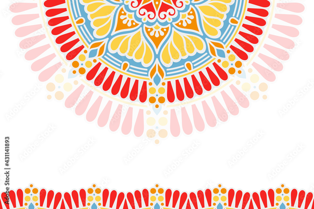 Colorful background with mandala template Colorful background with mandala template